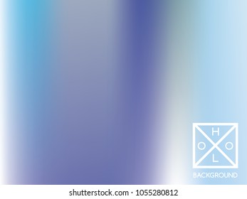 Blue background. Iridescent cover.  Abstract neon colors foil.  Trendy creative vector cosmic gradient. Mesh blue foil.  Creative neon template for banner. Vibrant print.