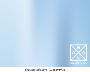 Blue background. Iridescent cover.  Abstract neon colors backdrop.  Trendy creative vector cosmic gradient. Mesh blue foil.  Creative neon template for banner. Iridescent print.