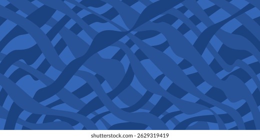 Blue background with irregular abstract stripes. Minimalist graphic background for projects.