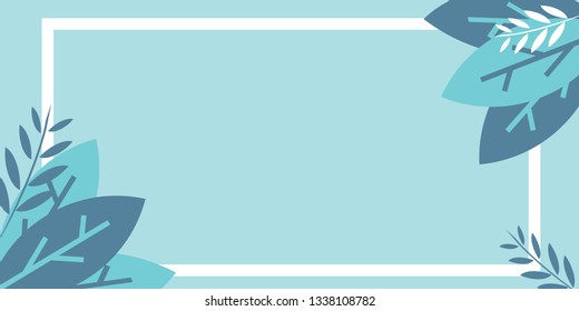 Blue Background Leaf Vector Stock Vector (Royalty Free) 1338108782 ...