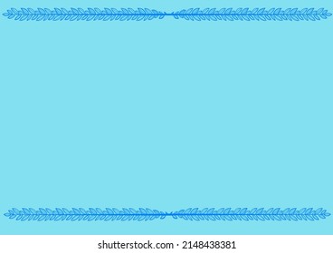 blue background with leaves winter theme