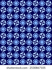 Blue Background with Light Colored Small Decorative Pattern