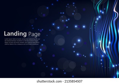 blue background with lines. Conceptual design of optical illusion vector. EPS 10 Vector illustration