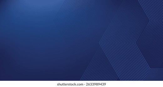 blaue Hintergrundlinien wellenförmig abstraktes Streifendesign. blauer abstrakter Hintergrund für breites Banner mit moderner Muster Material Textur. abstrakte futuristische Technologie 