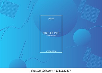 Blue background. Liquid composition. designs for posters, leaflets, vector illustrations