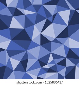Blue background in low poly style.  Vector illustration