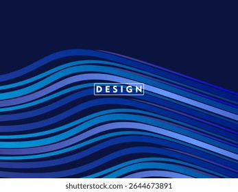 Blue background with luxury wave pattern, for digital luxury business banner, contemporary formal invitation, luxury voucher, gift certificate, etc.