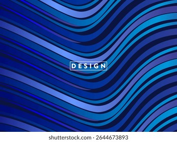 Blue background with luxury wave pattern, for digital luxury business banner, contemporary formal invitation, luxury voucher, gift certificate, etc.