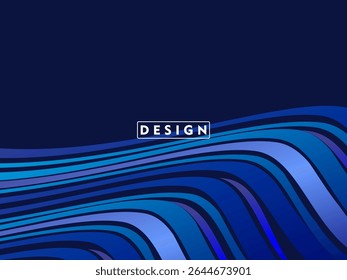 Blue background with luxury wave pattern, for digital luxury business banner, contemporary formal invitation, luxury voucher, gift certificate, etc.