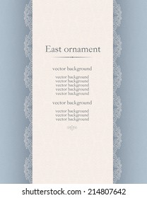 Blue background made in oriental style. 
