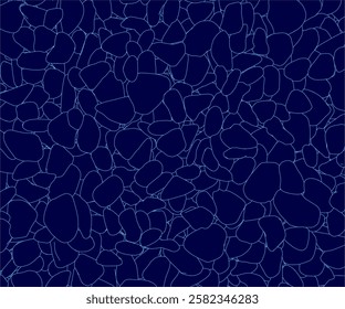 A blue background with many small blue rocks. The rocks are scattered all over the background