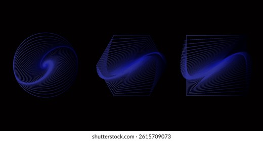 blue background metal pattern line style