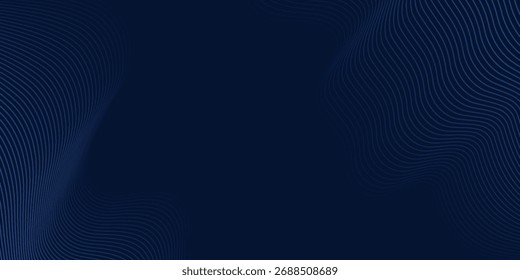 estilo de linha de padrão de metal de fundo azul