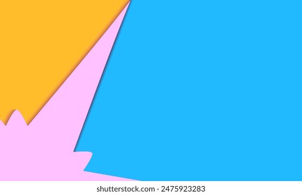 blue background with Minimal geometric shape element. Dynamic blue shapes composition background with pink and yellow abstract shape. Abstract background modern hipster futuristic graphic. Simple  
