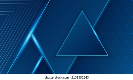 Blue background with modern 3d design vector for presentation design, tech banner, poster template, flier design