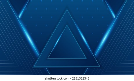 Blauer Hintergrund mit modernem 3D-Design, Vektorgrafik für Präsentationen, technischer Banner, Plakatvorlage, Flyer-Design