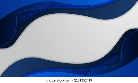 Blue background with modern 3d design vector for presentation design, tech banner, poster template, flier design, social media cover background
