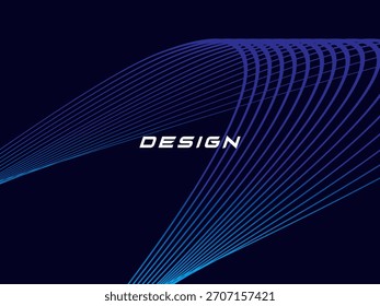 Fondo azul con líneas de onda abstractas modernas. Patrón ondulatorio de líneas delgadas de color azul oscuro que se superponen entre sí, creando un fondo abstracto dinámico y tecnológico.	
