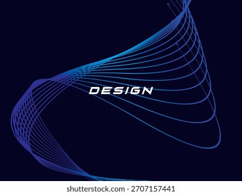Fondo azul con líneas de onda abstractas modernas. Patrón ondulatorio de líneas delgadas de color azul oscuro que se superponen entre sí, creando un fondo abstracto dinámico y tecnológico.	
