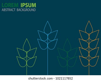 Blue background modern template design
