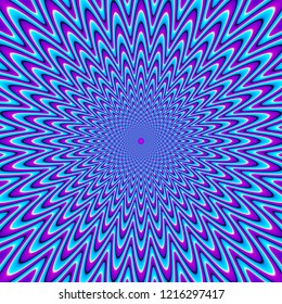 Blue background. Motion illusion.