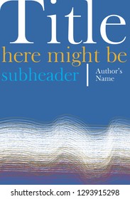 Blue background with multicolored lines and title