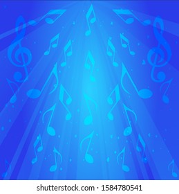 blue background music design vector