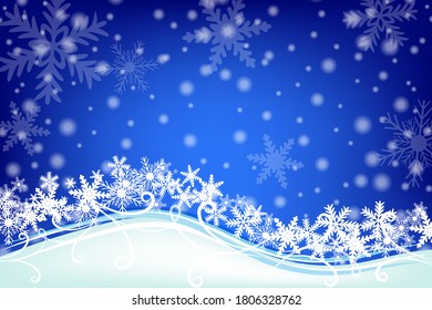 
Blue background for the New Year holidays with snowflakes. Design element