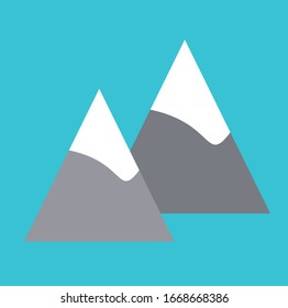 blauer Hintergrund auf Vektorillustration der Berge