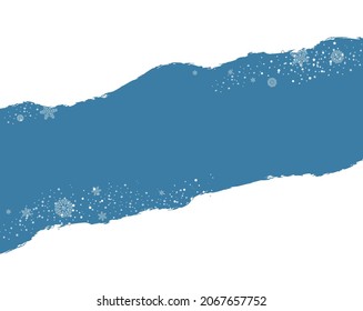 Blue Background On Snowflakes And Snow, Vector Illustration