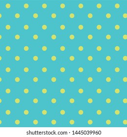 Blue background on yellow dot baby pattern vector