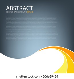 Blue background with orange line earth tone color for text and message design