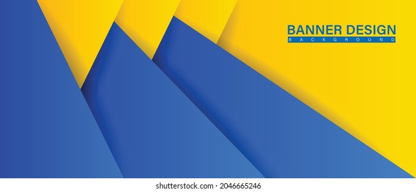 Blue background with orange and yellow color composition in abstract. Abstract backgrounds with a combination of lines and circle dots can be used for your ad banners, Sale banner template, and More.