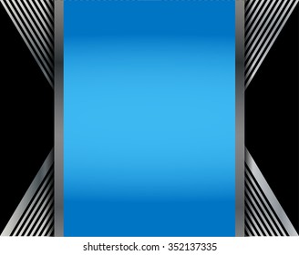 Blue background overlap dimension vector illustration message board for text and message design modern website

