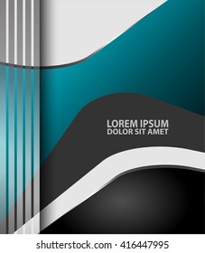 Blue background overlap dimension vector illustration message board for text and message design modern website
