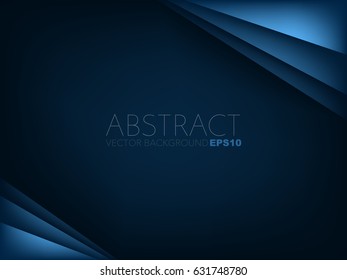 Blue background overlap layer with dark space for text design