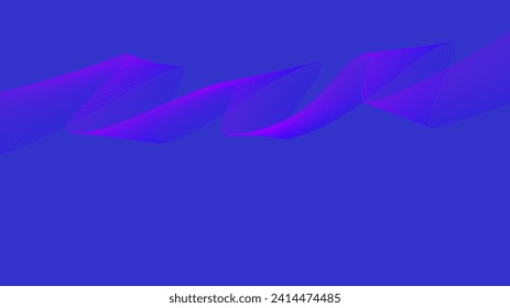 Blue background pink wave lines Flowing waves Abstract digital equalizer sound wave. Flow. Line Vector illustration for tech futuristic innovation concept Blue background Graphic design EPS 10 Curve