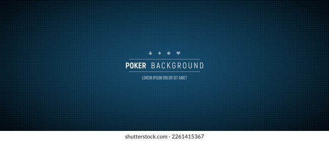 Fondo azul para Poker o Casino. Plantilla de vectores para su diseño.