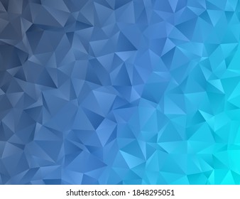 gradiente de triángulo geométrico poligonal de fondo azul para el diseño. Vector moderno.