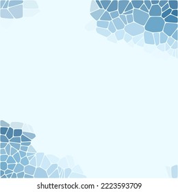 Blue background in polygonal style. Mosaic. Pebbles. Vector background.
