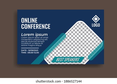 Blue background poster design and photo frame. Great vectors for online shops, product marketing, sales promotions, flyers, banners, social media, the web etc.
