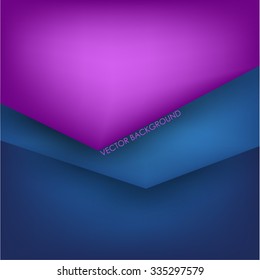 blue background for posters and billboards with shadow strips of paper rectangles
