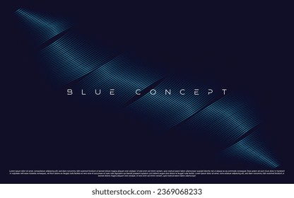 Blue background premium abstract with dark luxury elements. Sci-fi and Deep learning, scientific background. Exclusive wallpaper design for poster, brochure, presentation, website, mailers etc.