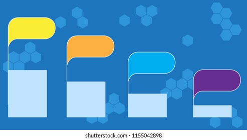 Blue background put the message in the box