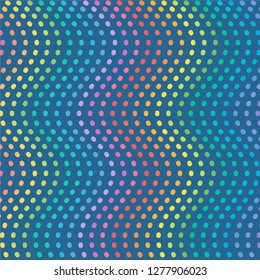 Blue background rainbow wave pattern vector