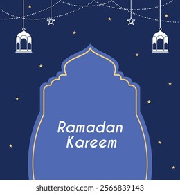 Blue Background for Ramadan Celebrate