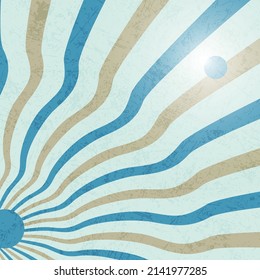 Blue background with rays. Abstract rays background. Vector background.