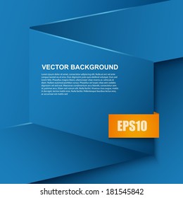 Blue background with realistic shadows 