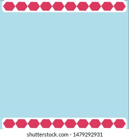 Blue background with red hexagonal grid frames and can be used for invitations, announcements, congratulations, etc.