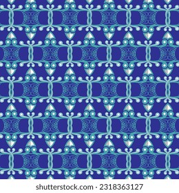 fondo azul con patrón abstracto de curl repetido para fondo y etc